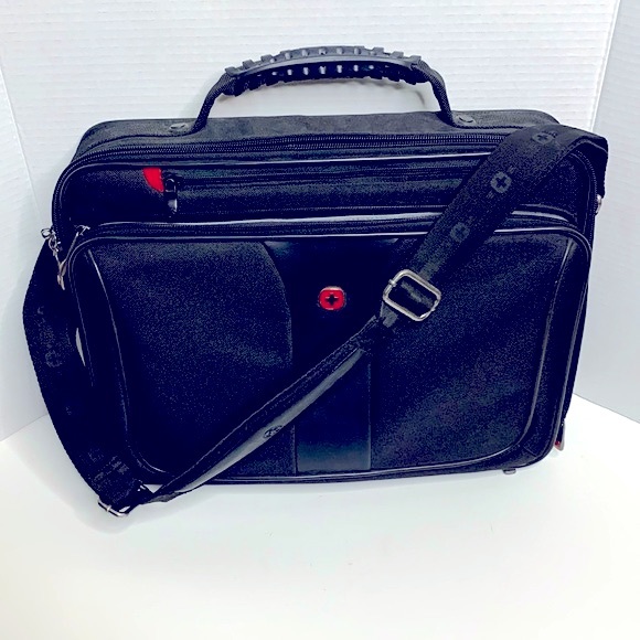 Wenger Other - Wenger Swiss Army | Black Canvas Multi Compartment Travel Laptop Case Carry On
